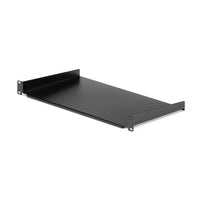 StarTech.com Bandeja Estante de 1U para Armario Rack de Servidores - de 10 Pulgadas (254mm) de Profundidad - en Acero de Servicio Pesado - con Capacidad de Carga de 20kg - Negro Rack Cajón metálico para rack Negro Acero 20 kg