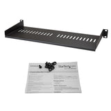 StarTech.com Bandeja Estante Ventilado de 1U para Armario Rack de Servidores - de 7 Pulgadas de Profundidad Rack Cajón metálico para rack Negro Acero 20 kg