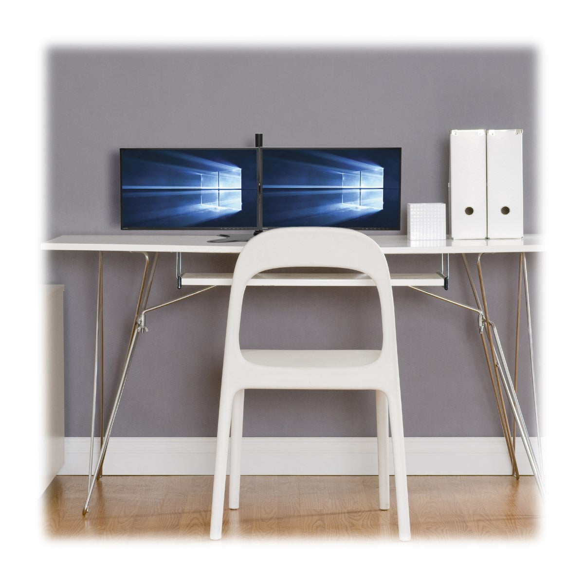 Tripp Lite DDR1327SDD Soporte de Escritorio para Dos Monitores de Pantalla Plana de 13" a 27"