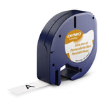 Cinta Dymo LetraTag negro sobre blanco 1