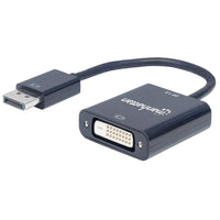 Manhattan Adaptador DisplayPort 1.2a a DVI-D Cable Derecho Derecho Oro 0,23 m