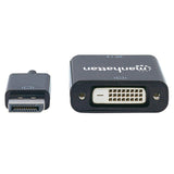 Manhattan Adaptador DisplayPort 1.2a a DVI-D Cable Derecho Derecho Oro 0,23 m