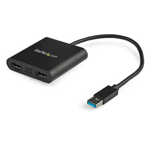 StarTech.com Adaptador USB 3.0 a HDMI Doble - 4K 30Hz adaptadores gráficos usb USB tipo A Macho 3.2 Gen 1 (3.1 Gen 1) Si