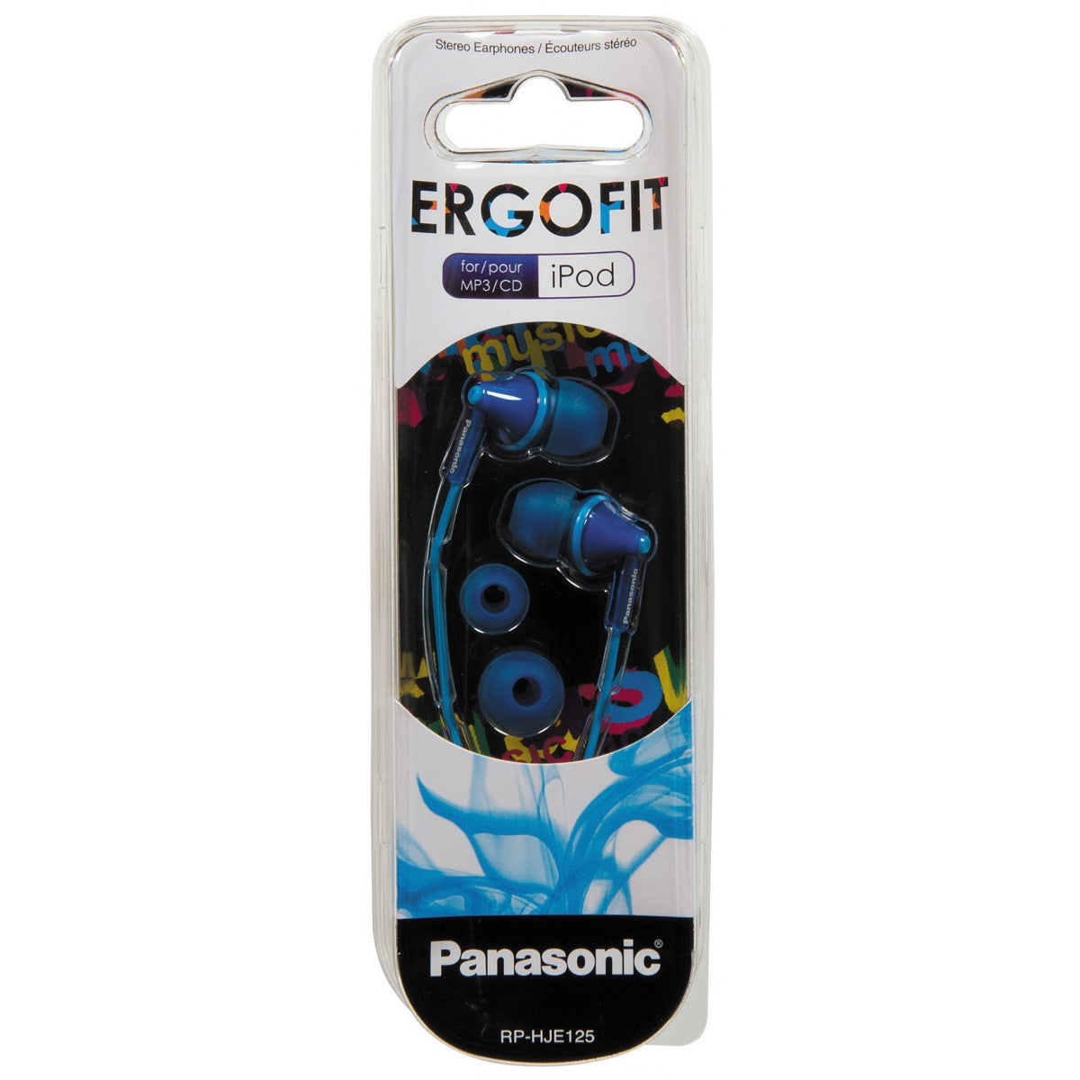 Panasonic RP-HJE125PP Auriculares Alámbrico Intra auditivo Música Azul, 10 - 24000 Hz