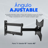 Vorago TM-300 soporte de pantalla de pared para proyección, Fijo, Negro, Acero