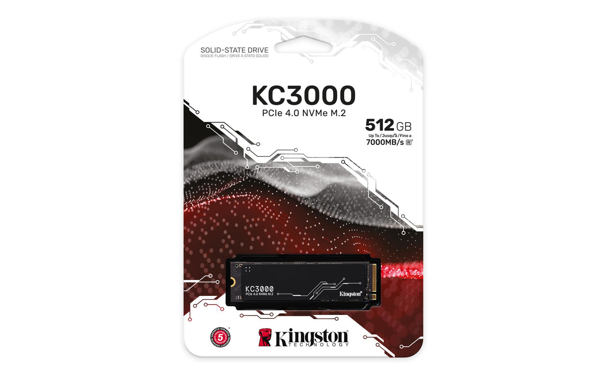 Kingston Technology 512G KC3000 M.2 2280 NVMe SSD unidades internas de estado sólido 512 GB M.2 PCI Express 4.0 Si