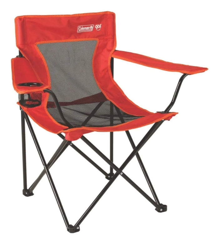 SILLA COLEMAN CON BRAZOS GO ROJA