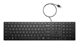 HP Teclado de escritorio 320K con cable, Tamaño completo (100%), Alámbrico, USB