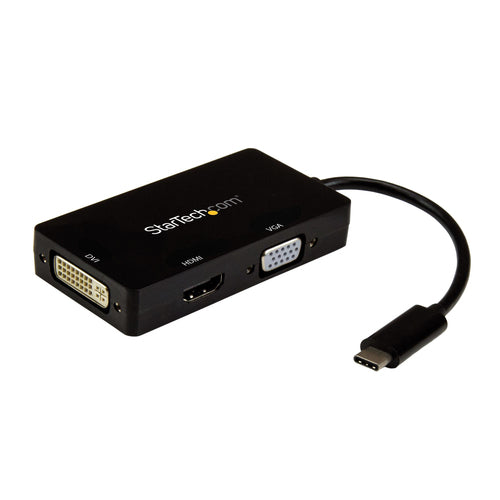 StarTech.com Adaptador USB-C de Vídeo Multipuertos - 3en1 - 4K 30Hz - Negro Adaptadores gráficos USB Si Si Negro