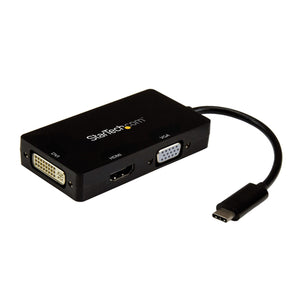 StarTech.com Adaptador USB-C de Vídeo Multipuertos - 3en1 - 4K 30Hz - Negro Adaptadores gráficos USB Si Si Negro
