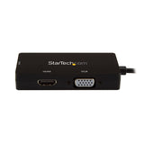 StarTech.com Adaptador USB-C de Vídeo Multipuertos - 3en1 - 4K 30Hz - Negro Adaptadores gráficos USB Si Si Negro