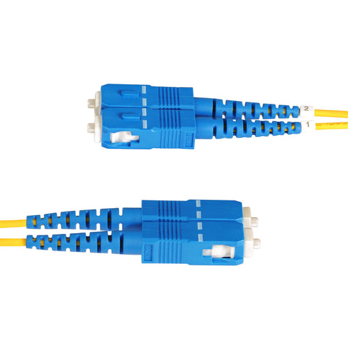 StarTech.com Cable de Fibra Óptica LC a SC (UPC) OS2 Monomodo 9/125µm 100G LSZH Dúplex de 50m - Low Insertion Loss - Res