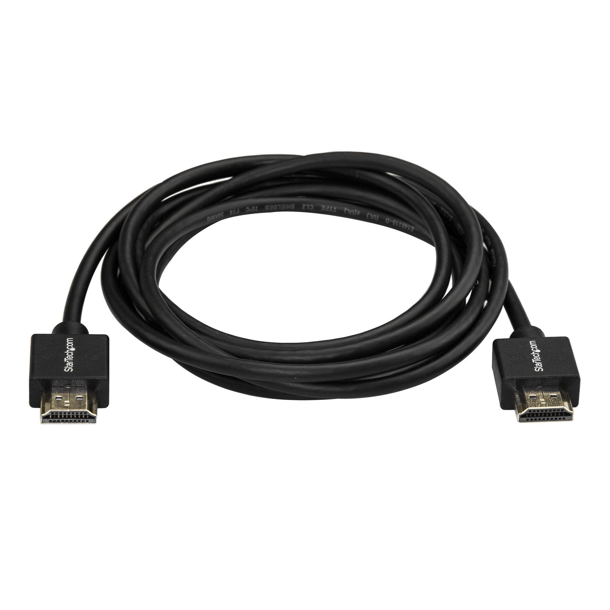 StarTech.com Cable HDMI 2.0 Delgado de Alta Velocidad con Ethernet 4K 60Hz de 2m - HDR10 - Conectores con Agarre Cable 2 m HDMI tipo A (Estándar) HDMI tipo A (Estándar) Macho