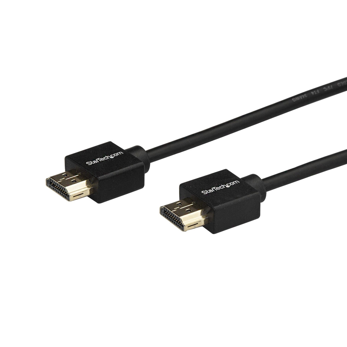 StarTech.com Cable HDMI 2.0 Delgado de Alta Velocidad con Ethernet 4K 60Hz de 2m - HDR10 - Conectores con Agarre Cable 2 m HDMI tipo A (Estándar) HDMI tipo A (Estándar) Macho