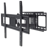Manhattan Soporte de pared (Articulado) para TV/monitores, pantallas 37"–65", Compatibilidad VESA: de 200x200 a 600x400 mm (verifique las dimensiones de los cuatro orificios de montaje traseros), carga máxima 50 kg, negro Monitor negro