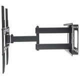 Manhattan Soporte de pared (Articulado) para TV/monitores, pantallas 37"–65", Compatibilidad VESA: de 200x200 a 600x400 mm (verifique las dimensiones de los cuatro orificios de montaje traseros), carga máxima 50 kg, negro Monitor negro