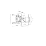 Manhattan Soporte para TV, de pared, de aluminio, movimiento articulado, pantallas curvas o planas de 32" a 55" de máxim