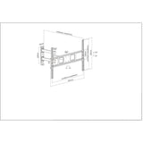 Manhattan Soporte para TV, de pared, movimiento articulado, pantallas curvas o planas de 37" a 70" de máximo 35 kg Monitor Negro