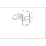Manhattan Soporte Universal de Pared para TV, con Movimiento Completo, Básico Monitor Negro
