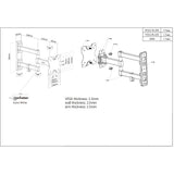 Manhattan Soporte para monitor, de pared, movimiento articulado, pantalla plana de 13" a 27" máximo 20 kg Monitor Negro