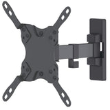 Manhattan Soporte de pared para TV/monitores (Inclinación y Giro 2 pivotes), pantallas 13"–42", Compatibilidad VESA: de 75x75 a 200x200 mm (verifique las dimensiones de los cuatro orificios de montaje traseros), carga máxima 20 kg Monitor Negro