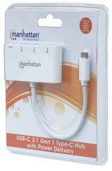 Manhattan Hub de 3 puertos USB 3.2 Gen 1 con Power Delivery, MAN-163552