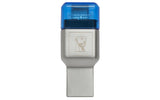 Kingston Technology MobileLite Duo 3C lector de tarjetas 10 Mbit/s Azul, Plata Si 18 mm