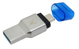 Kingston Technology MobileLite Duo 3C lector de tarjetas 10 Mbit/s Azul, Plata Si 18 mm