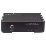 Manhattan Splitter HDMI 4K de 2 puertos divisores de vídeo HDMI 2x HDMI 2 Si