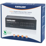 Intellinet Commutateur réseau (switch) Gigabit Ethernet PoE+ 8 ports, compatible IEEE 802.3at/af, budget PoE 60 W, forma