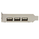 StarTech.com Adaptador Tarjeta PCI Express Perfil Bajo USB 2.0 Alta Velocidad - 3 Externos y 1 Interno Tarjetas y adapta