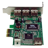 StarTech.com Adaptador Tarjeta PCI Express Perfil Bajo USB 2.0 Alta Velocidad - 3 Externos y 1 Interno Tarjetas y adapta