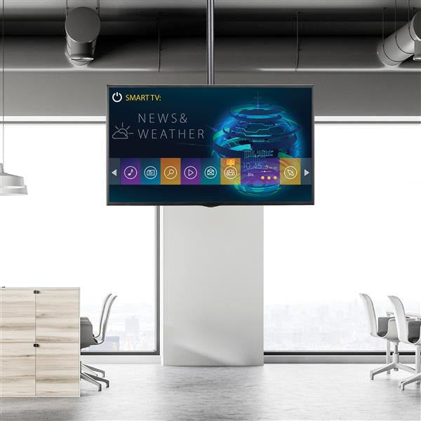 StarTech.com Soporte de Techo para TV - Soporte Universal de Cielo Raso para TV con Mástil Telescópico Largo Ajustable - Soporte VESA para Pantallas de 32" a 75" - Giro e Inclinación Monitor