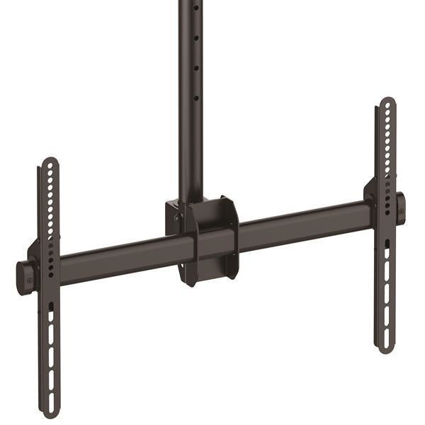 StarTech.com Soporte de Techo para TV - Soporte Universal de Cielo Raso para TV con Mástil Telescópico Largo Ajustable - Soporte VESA para Pantallas de 32" a 75" - Giro e Inclinación Monitor