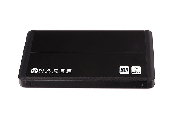 Naceb Technology NA-280 caja para disco duro externo Caja de disco duro (HDD) Negro 2.5", SATA, Conexión USB