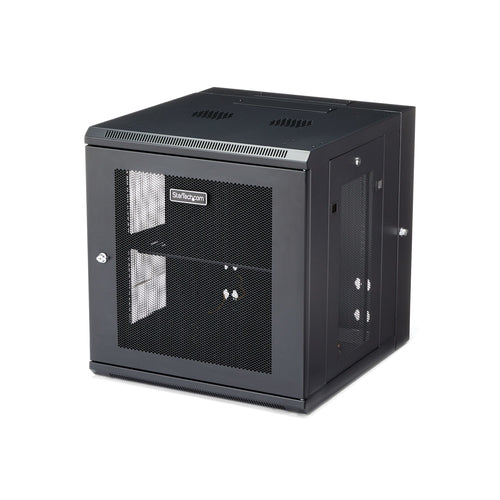 StarTech.com Armario Rack de Pared para Servidores 12U 19" 4 Columnas y Estante 1U - Rack de Servidores de Montaje 