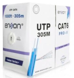 Enson Cat6, 305 m cable de red Gris U/UTP (UTP)