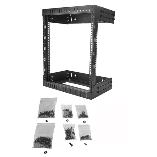 StarTech.com Rack de Servidores Abierto de 12U de Pared - de 19 Pulgadas - de 2 Columnas - de Profundidad Ajustable - pa