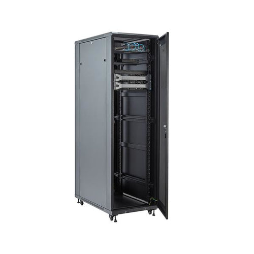 StarTech.com Rack Armario de Equipos de 4 Columnas 42U - Profundidad de 36in - Rack Armario de 19 Pulgadas con Ruedas - 
