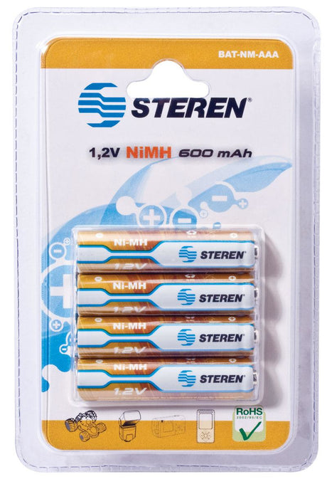 Steren BAT-NM-AAA pila doméstica Batería recargable Níquel-metal hidruro (NiMH)