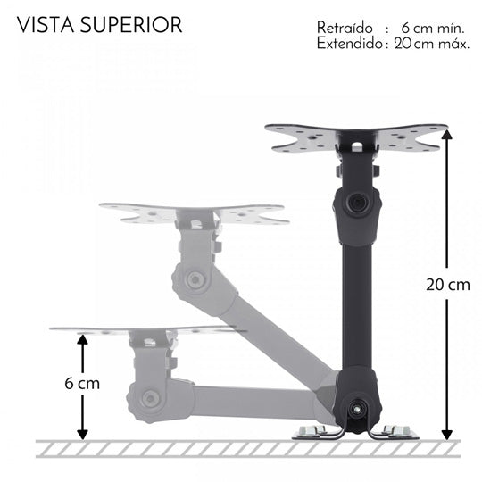 Steren STV-021 soporte para TV 58,4 cm (23") Negro