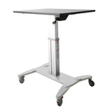 StarTech.com Estación de Trabajo Móvil de Pie y Sentado con Superficie de 80cm - de Altura Ajustable - Escritorio Móvil 