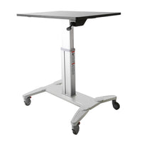 StarTech.com Estación de Trabajo Móvil de Pie y Sentado con Superficie de 80cm - de Altura Ajustable - Escritorio Móvil 