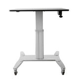 StarTech.com Estación de Trabajo Móvil de Pie y Sentado con Superficie de 80cm - de Altura Ajustable - Escritorio Móvil 