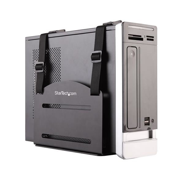 StarTech.com Soporte Ajustable de CPU para Pared - Base Ajustable de Ordenador para Pared - Bracket de Montaje para Ordenador soportes para cpu Universal 10 kg Negro Acero