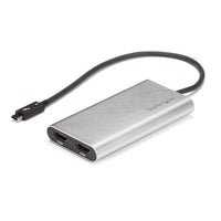 StarTech.com Adaptador Thunderbolt a HDMI 2.0 Doble - Conversor Thunderbolt a HDMI Doble de 4K 60Hz - Adaptador de Vídeo