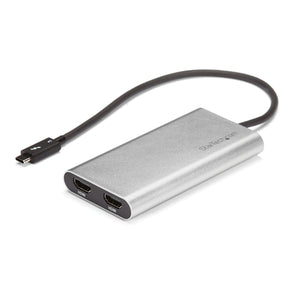 StarTech.com Adaptador Thunderbolt a HDMI 2.0 Doble - Conversor Thunderbolt a HDMI Doble de 4K 60Hz - Adaptador de Vídeo