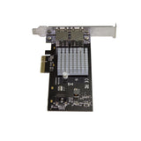 StarTech.com Tarjeta PCIe de Red con 2 Puertos 10G - NIC PCI Express 10GBASE-T & NBASE-T con Chipset Intel-X550AT 10/5/2,5/1GbE - Adaptador de Red Eth