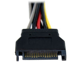 StarTech.com Cable Adaptador Bifurcador Divisor Splitter de Alimentación SATA de 0,15m - 2x Hembra Cable 0,15 m SATA de 15 pines 2 x SATA de 15 pines Macho