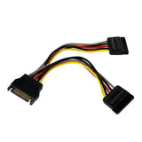 StarTech.com Cable Adaptador Bifurcador Divisor Splitter de Alimentación SATA de 0,15m - 2x Hembra Cable 0,15 m SATA de 15 pines 2 x SATA de 15 pines Macho